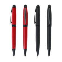 2020 new product item black ball point pen promotional Custom logo metal pen with touch screen stylus